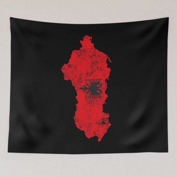 Item preview, Albania Flag Country Outline Shape designed and sold by 1681830934131.