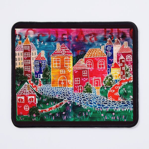 Item preview, WHIMSICAL TOWN designed and sold by DarinaDrawing.