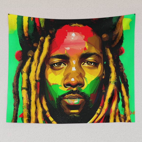 Aperçu de l'œuvre T-SHIRTS vibration reggae rasta créée et vendue par Mao-Bwolf.