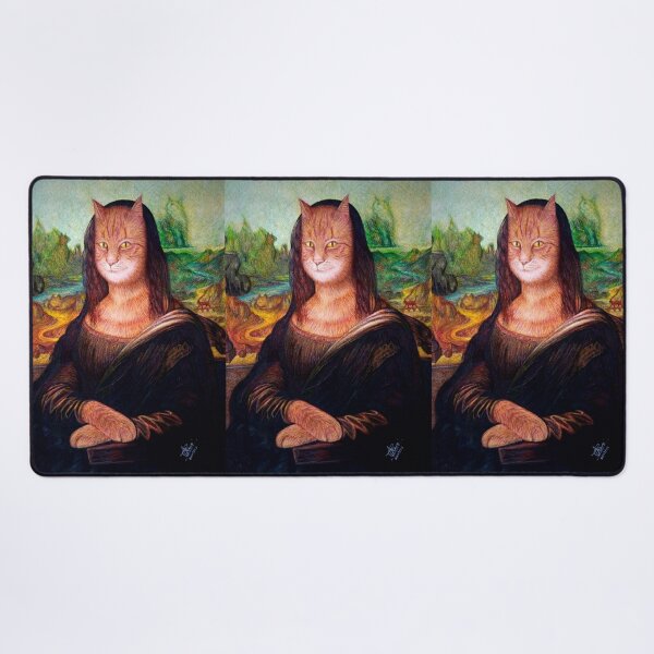 Item preview, Cat Version of The Mona Lisa Painting designed and sold by DipakSonarArt.