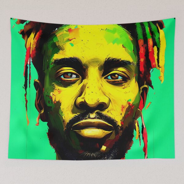 Aperçu de l'œuvre T-SHIRTS vibration reggae rasta créée et vendue par Mao-Bwolf.