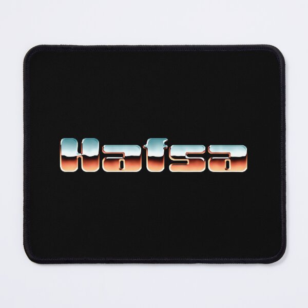 Item preview, Hafsa name - Cool 80s retro chrome design designed and sold by NameTheory.