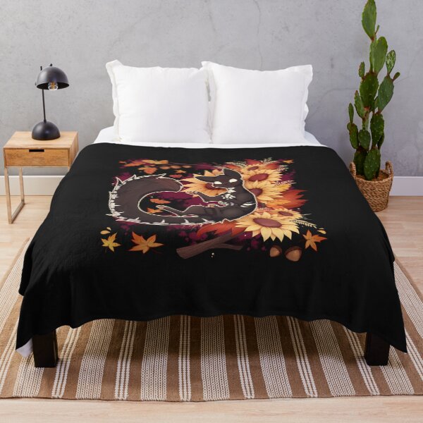 Spooky Season Cat Throw Blanket