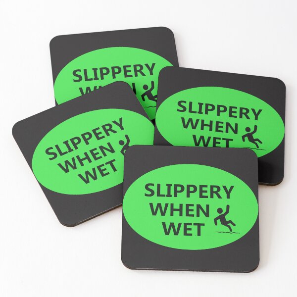 Item preview, SLIPPERY WHEN WET Industrial style sign  designed and sold by lobodelnoir.