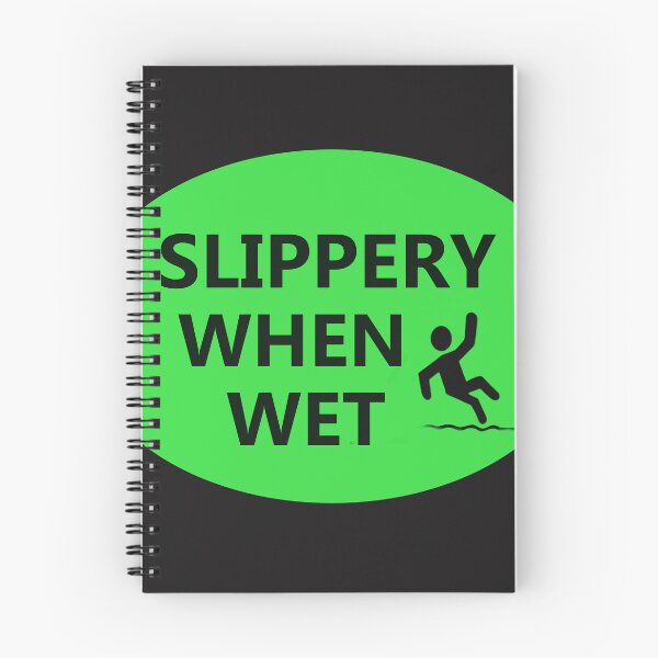 Item preview, SLIPPERY WHEN WET Industrial style sign  designed and sold by lobodelnoir.