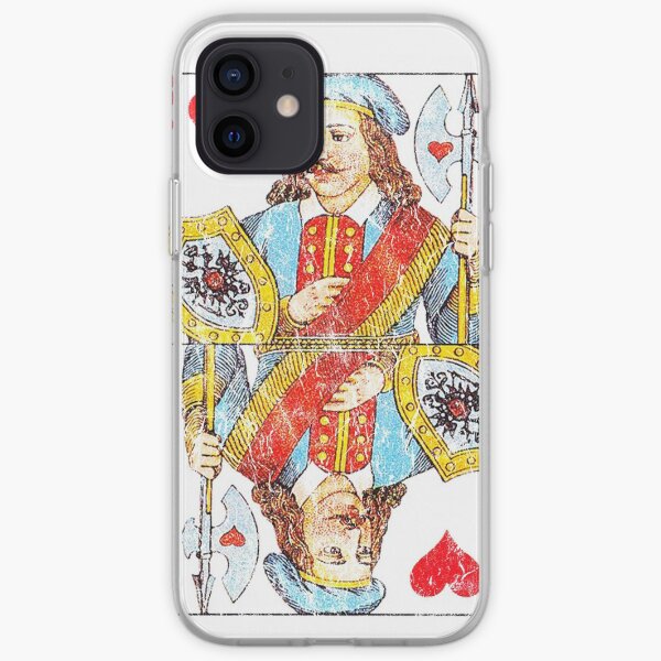 Vintage Jack of Hearts Playing Card iPhone Soft Case