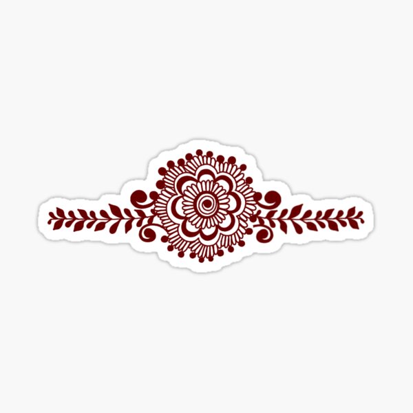 Temporary Tattoos Sticker Red Classic Henna / MANDALA / Indian Body Art  Stickers | eBay