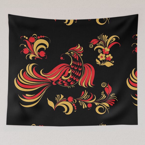 Item preview, khokhloma red bird designed and sold by Aleks96.