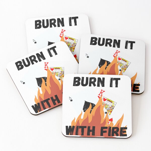 Item preview, AK - Burn It With Fire poker hand designed and sold by CheckRaiseWares.