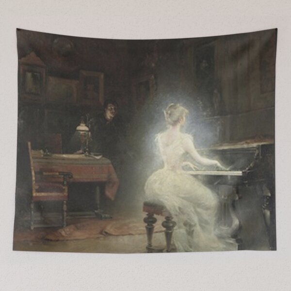 Item preview, Ghostly woman playing a piano (Spirite) - George Roux  designed and sold by Vintage Designs +.