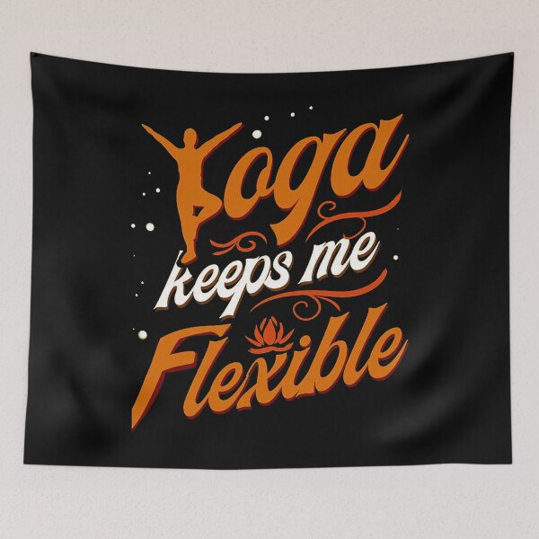 Item preview, yoga keeps me flexible inspirational yoga lover gift kanig designs designed and sold by MONOKARYON.