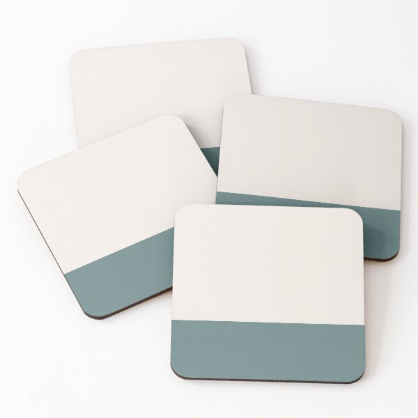 Item preview, Minimalist Solid Color Block in Cream and Ocean Bay designed and sold by Ladies-Boutique.