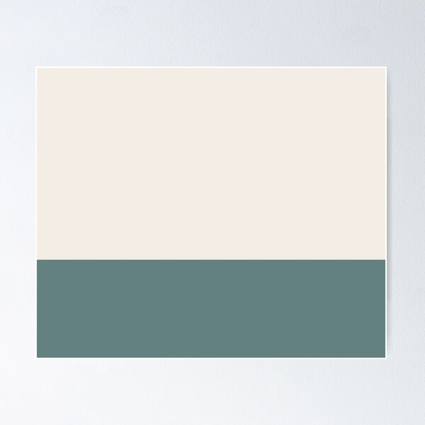 Item preview, Minimalist Solid Color Block in Cream and Ocean Bay designed and sold by Ladies-Boutique.