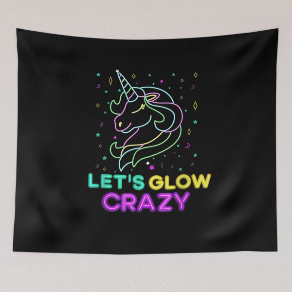 Item preview, Unicorn Let's Glow Crazy Retro 80s Birthday Party Squad Gift designed and sold by beunique5.