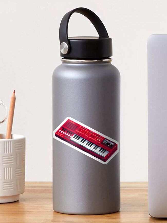 Thumbnail 1 of 3, Sticker, 80s keyboard pixel art designed and sold by djspacegr.