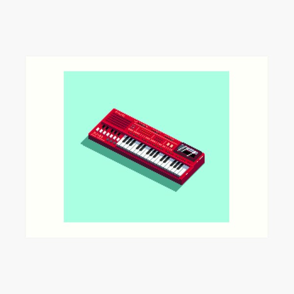 "80s keyboard pixel art" Art Print for Sale by djspacegr Redbubble