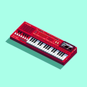 Artwork thumbnail, 80s keyboard pixel art by Retroperks