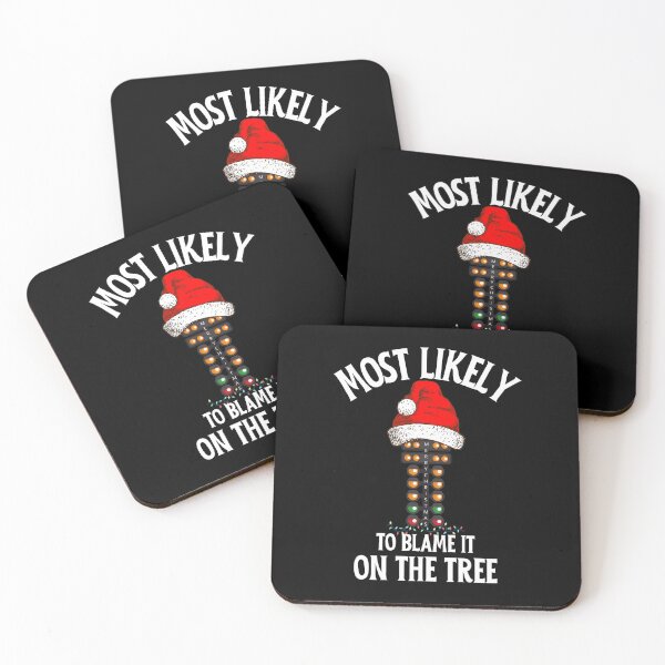 Item preview, Most Likely To Blame It On The Tree Drag Racing Merry Christmas Funny Xmas Santa designed and sold by CarantinedChaos.