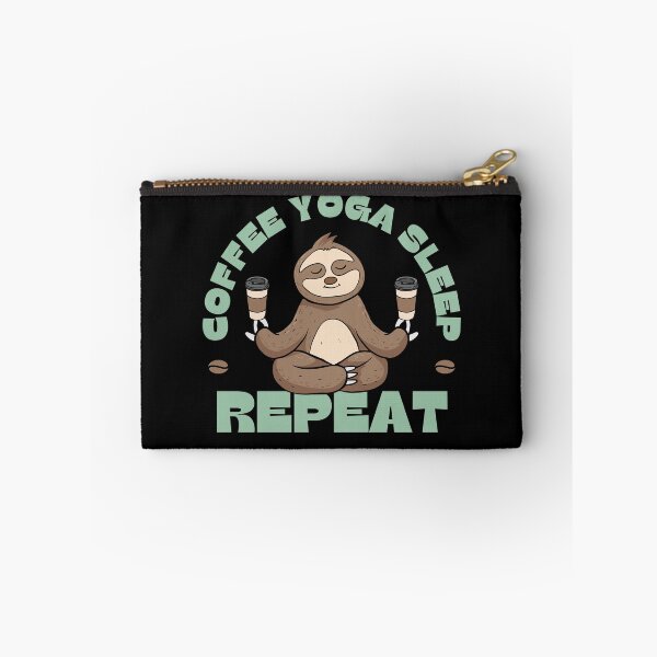 Item preview, Coffee yoga sleep repeat funny yoga sloth designed and sold by reka88.