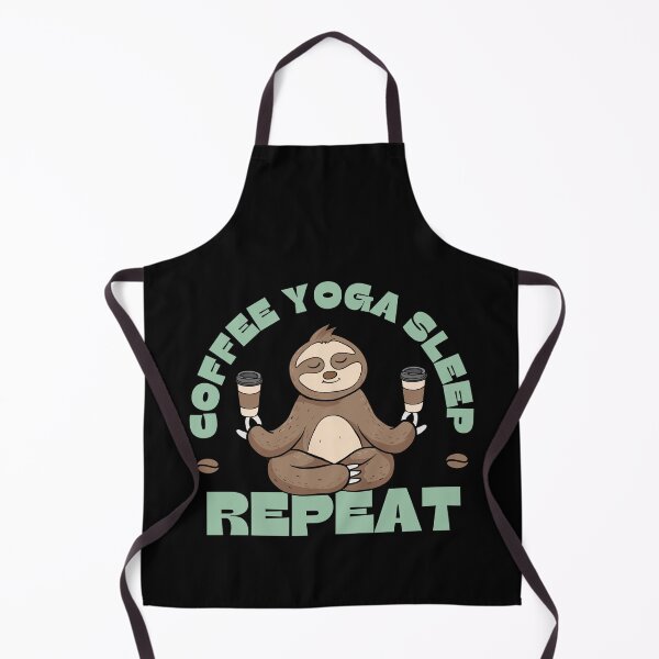 Item preview, Coffee yoga sleep repeat funny yoga sloth designed and sold by reka88.