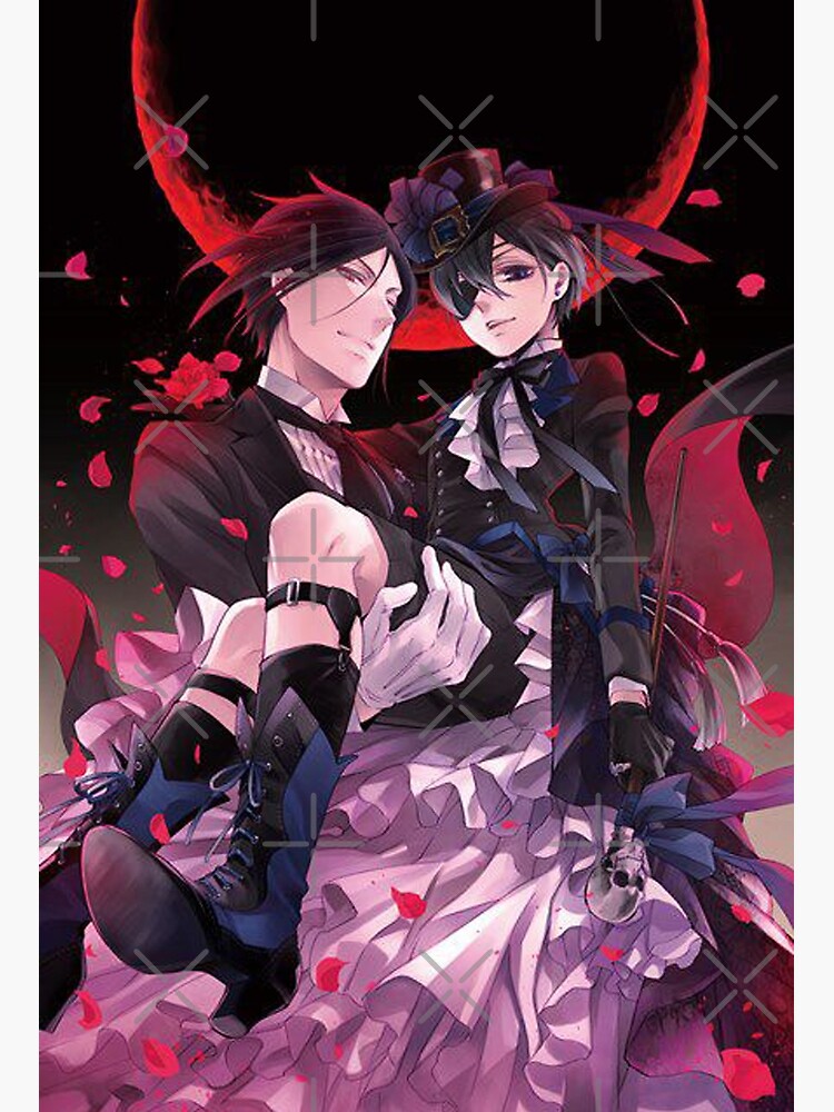 Black Butler Manga - Sebastian and Ciel vs Grell Art Wall Poster