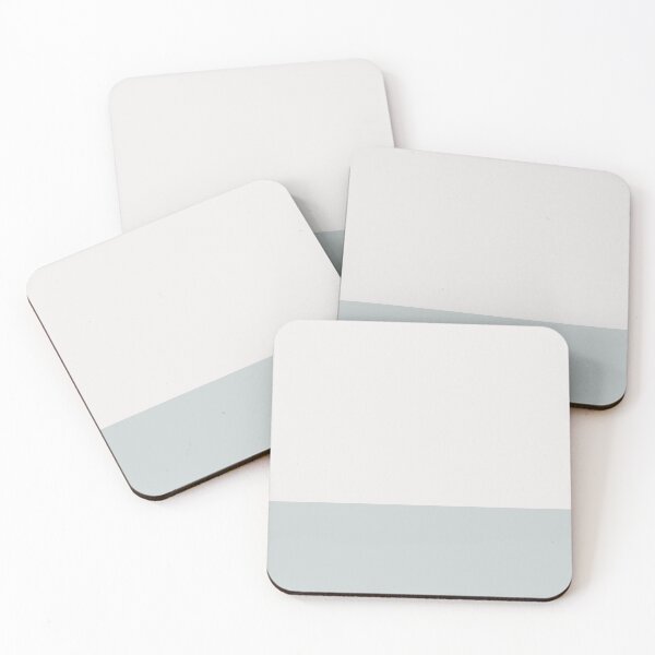 Item preview, Minimalist Solid Color Block in Silver and Soft Blue designed and sold by Ladies-Boutique.
