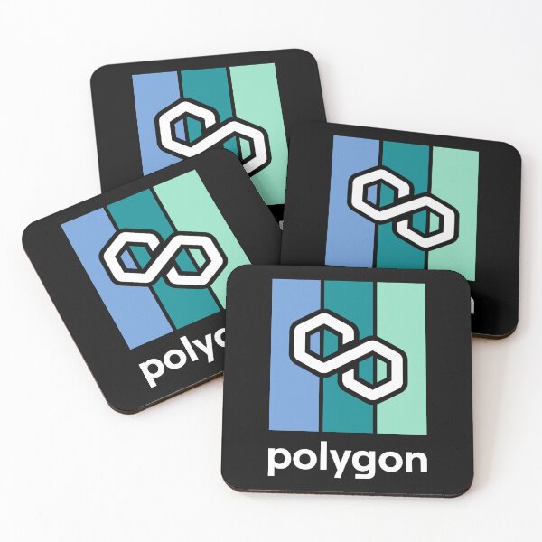 Item preview, Polygon MATIC Crypto Altcoin - Modern Design in Green Colour Scheme designed and sold by CryptoMoods.