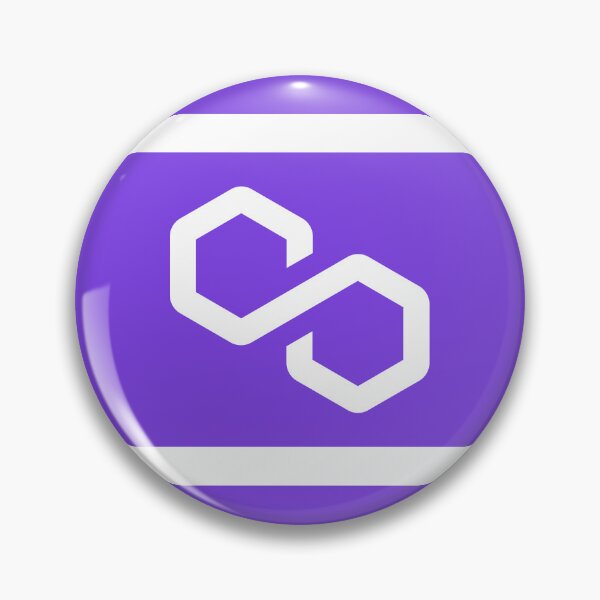 Item preview, Polygon MATIC Crypto Altcoin - Simple White Purple Logo with Two Vertical Stripes designed and sold by CryptoMoods.