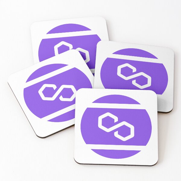 Item preview, Polygon MATIC Crypto Altcoin - Simple White Purple Logo with Two Vertical Stripes designed and sold by CryptoMoods.