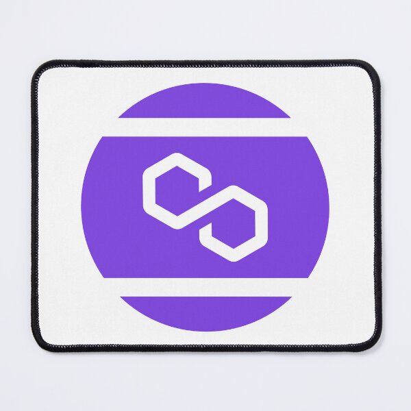Item preview, Polygon MATIC Crypto Altcoin - Simple White Purple Logo with Two Vertical Stripes designed and sold by CryptoMoods.
