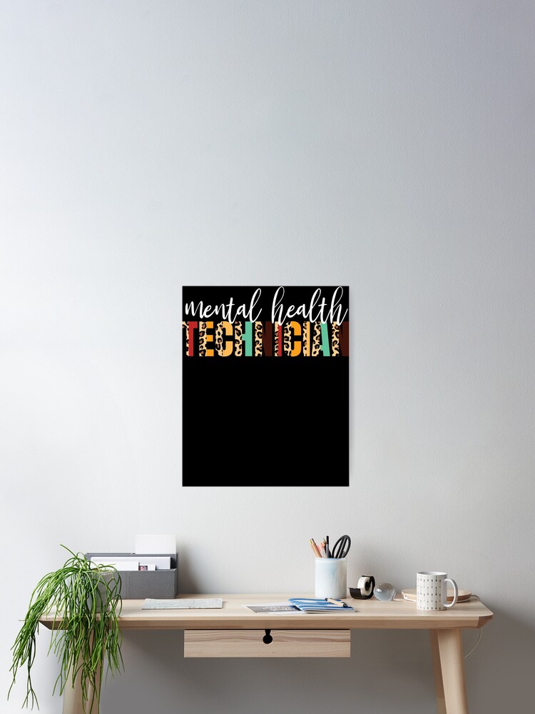 Thumbnail 2 von 3, Poster, Mental Health Tech Cheetah Print Psychiatric Technician Gear designt und verkauft von DynamicDesign.