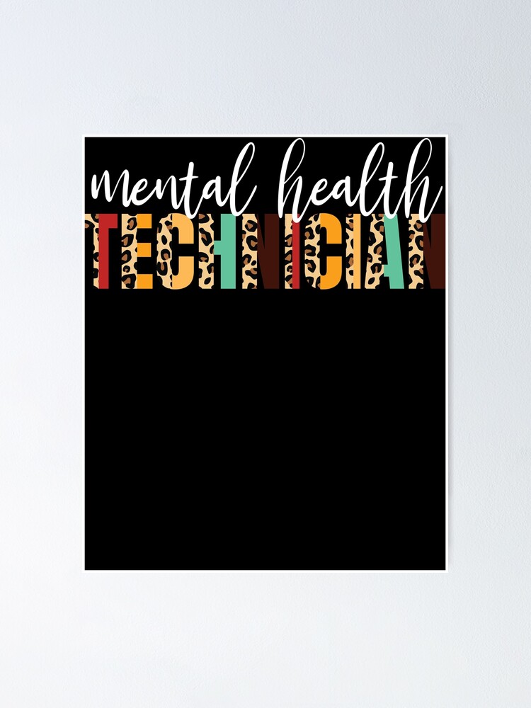 Thumbnail 1 von 3, Poster, Mental Health Tech Cheetah Print Psychiatric Technician Gear designt und verkauft von DynamicDesign.