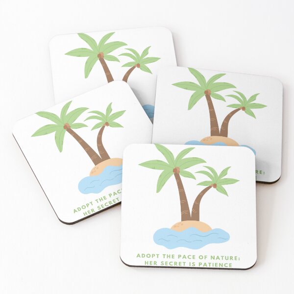 Item preview, Adopt the pace of nature her secret is patience, Clean Sand Beach On Tropical Island With Palm Tree. designed and sold by LaziniArts.