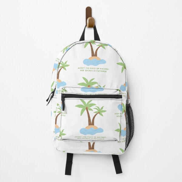 Item preview, Adopt the pace of nature her secret is patience, Clean Sand Beach On Tropical Island With Palm Tree. designed and sold by LaziniArts.