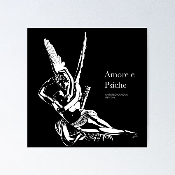 'Amore e Psiche' by Canova Fine Art Illustration Poster