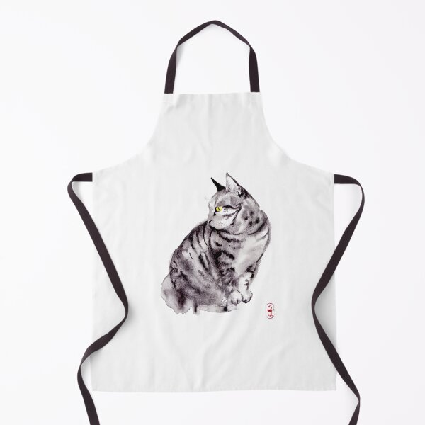Item preview, Watercolor Cat Illustration in Zen style designed and sold by ArtProvocation.