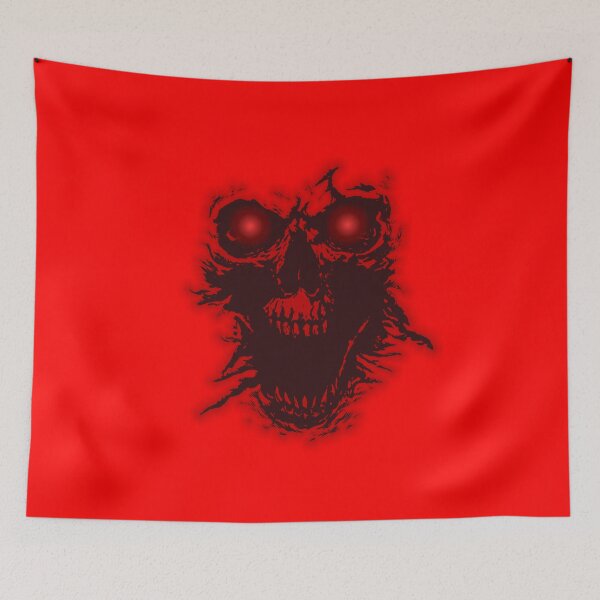 Item preview, Skull screaming burning human skeleton blood red death designed and sold by IMNIUM.