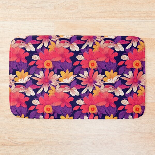 Item preview, Flower patterns in bright autumn colors designed and sold by LiliD.