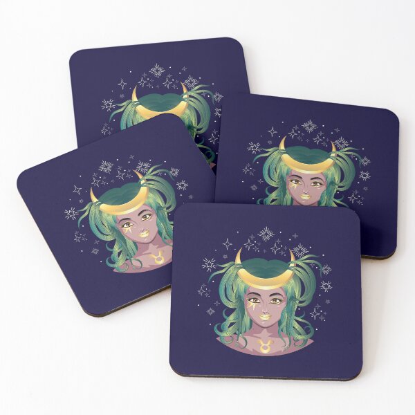 Item preview, Taurus girl with crescent moon crown designed and sold by AnnArtshock.