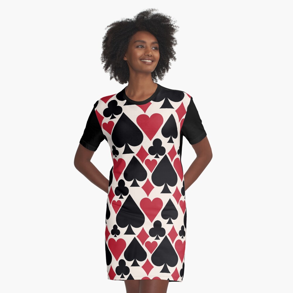 Casino Fun Graphic T-Shirt Dress