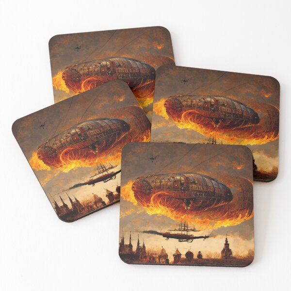 Item preview, Zeppelin on fire designed and sold by AltRealityStore.