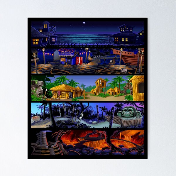 Item preview, Collage de paysages de l’île aux singes designed and sold by ertxyz.