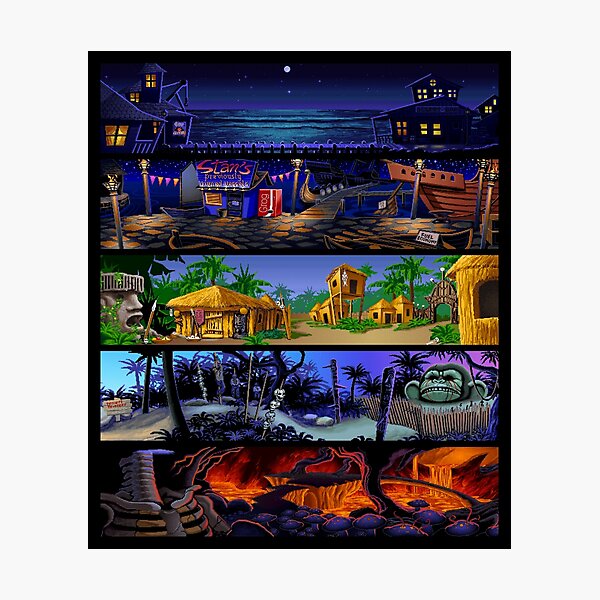 Item preview, Monkey Island Scenery Collage designed and sold by ertxyz.