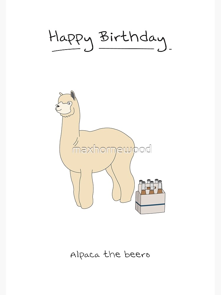 Birthday Card Alpaca