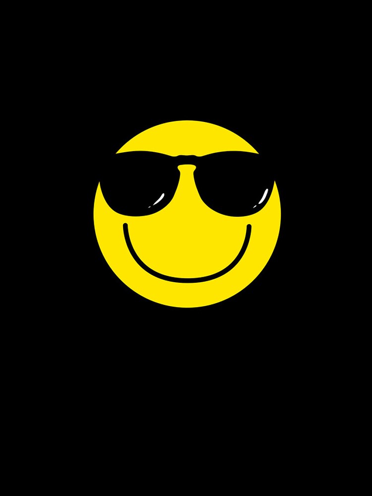 Aperçu 4 sur 4. Coque iPhone avec l'œuvre Cool Smile Face Emoticon Sunglasses Smile Face Gear créée et vendue par DynamicDesign.