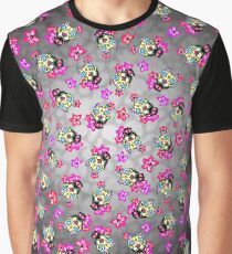 Slobbering Pit Bull - Day of the Dead Sugar Skull Pitbull Dog Graphic T-Shirt