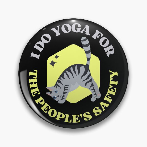 Item preview, I do yoga for the people's safety yoga cat designed and sold by reka88.