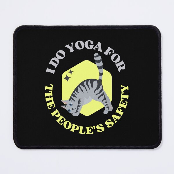 Item preview, I do yoga for the people's safety yoga cat designed and sold by reka88.