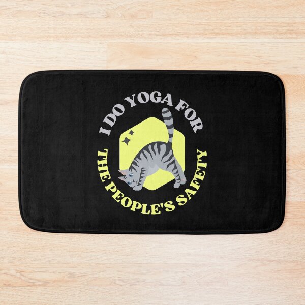 Item preview, I do yoga for the people's safety yoga cat designed and sold by reka88.