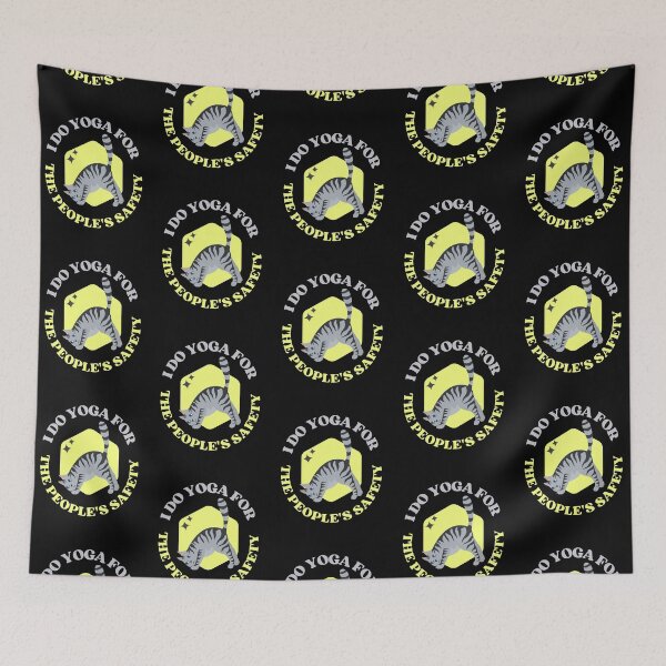 Item preview, I do yoga for the people's safety yoga cat designed and sold by reka88.